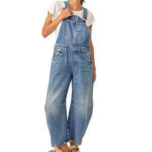 We The Free Good Luck Barrel Overalls